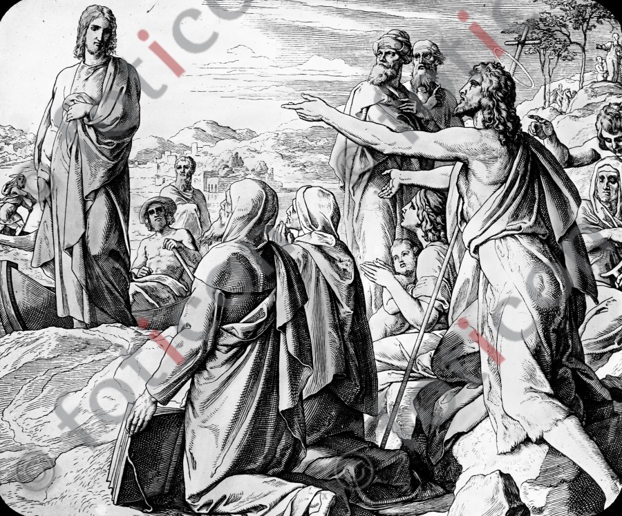 Das Zeugnis Johannes des Täufers von Christus  | The testimony of John the Baptist of Christ (foticon-simon-043-sw-014.jpg)